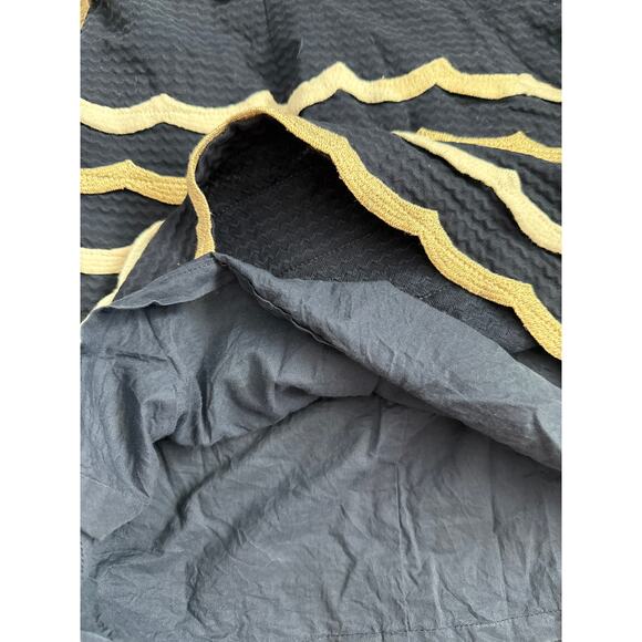 Lilly Pulitzer Tylar One-Shoulder Mini Dress Navy White &‎ Gold Striped Size 6 - Picture 6 of 11